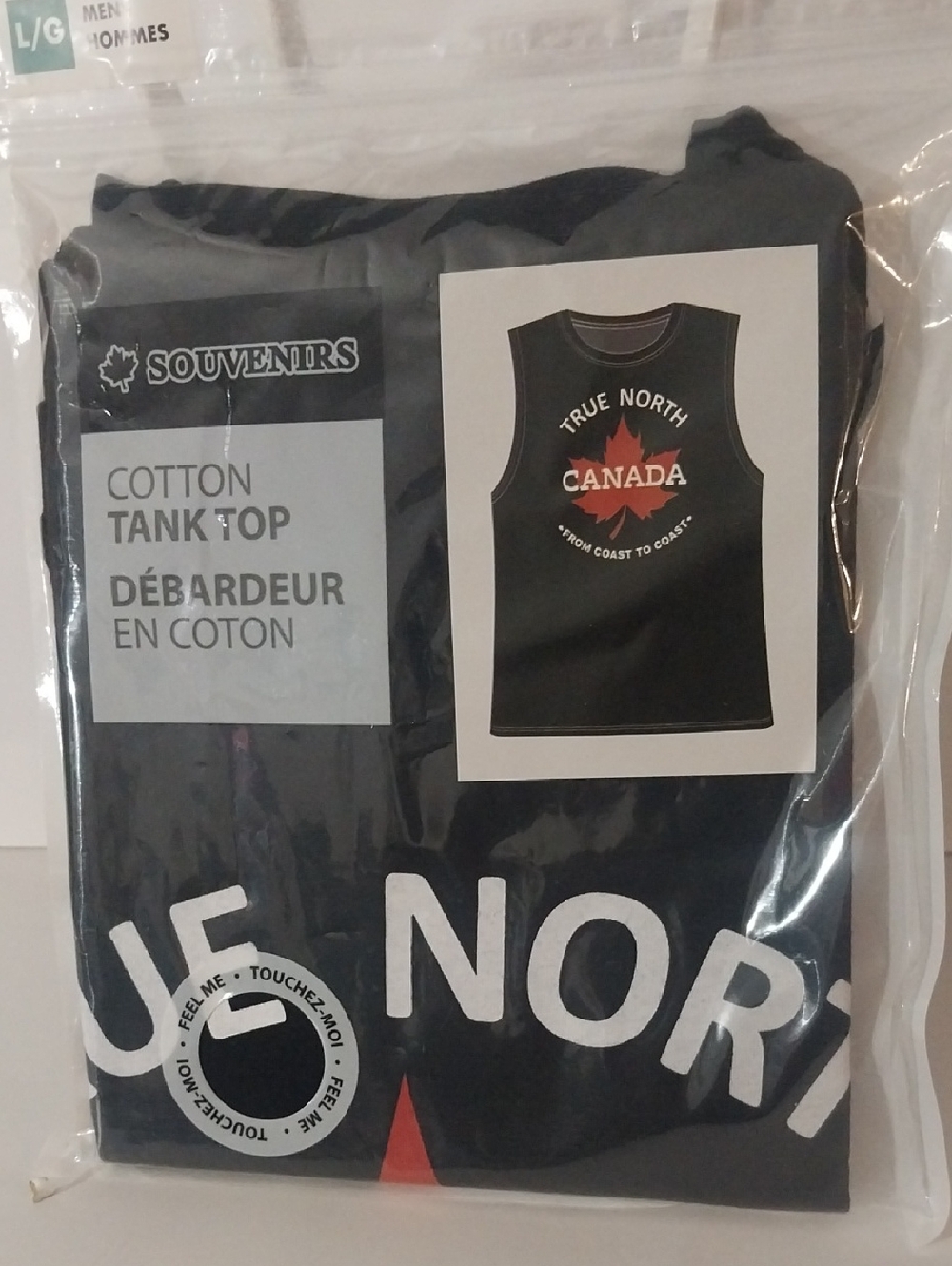 Souvenirs 'True North Canada' Black Cotton Tank Top